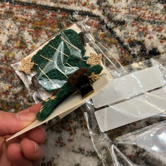 Christmas hair clips knitted - Picture 3 of 3